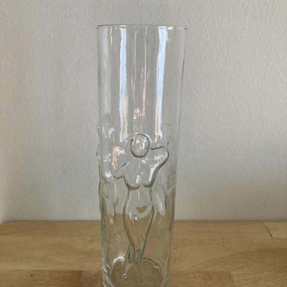 Libbey La Femme 3D Nude Dancing Woman Glass Vase